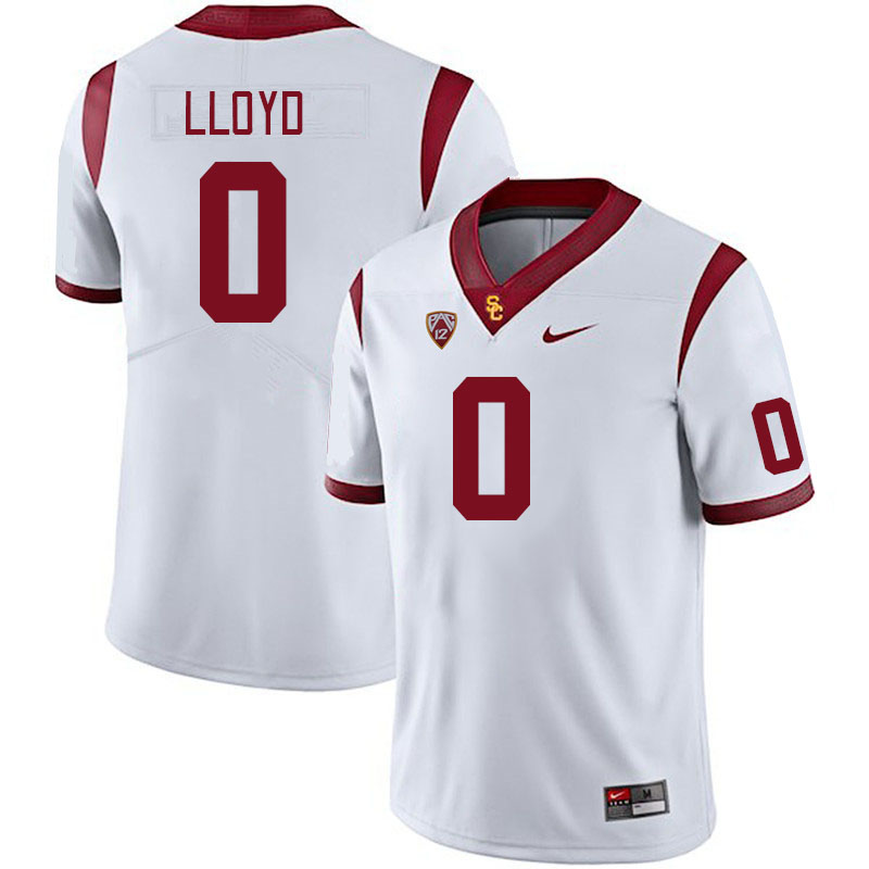 Men #0 MarShawn Lloyd USC Trojans College Football Jerseys Stitched Sale-White